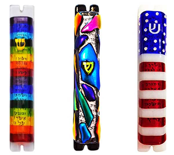 Sandi Katz Art Glass Mezuzot Cases