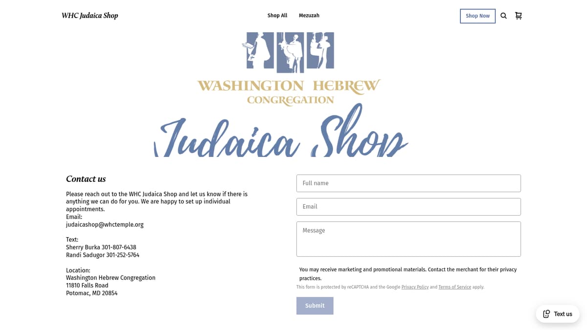 Women of WHC's Judaica Shop