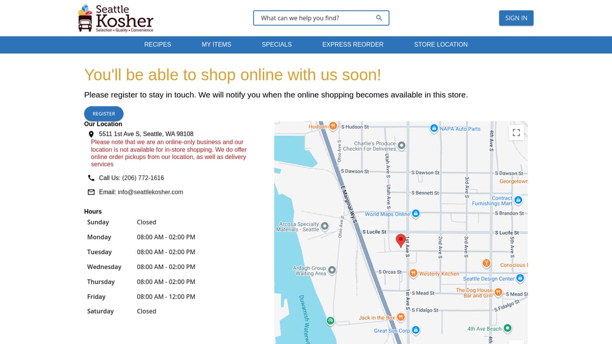 SeattleKosher.com Delivery Service