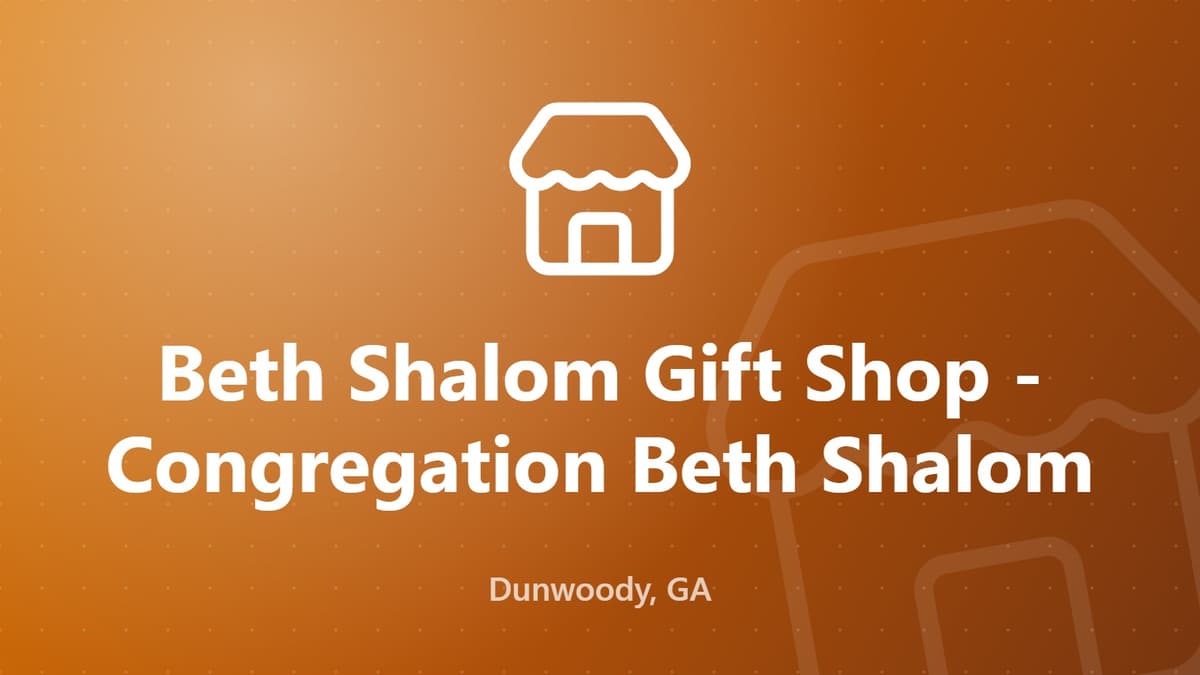 Congregation Beth Shalom Judaica Shop