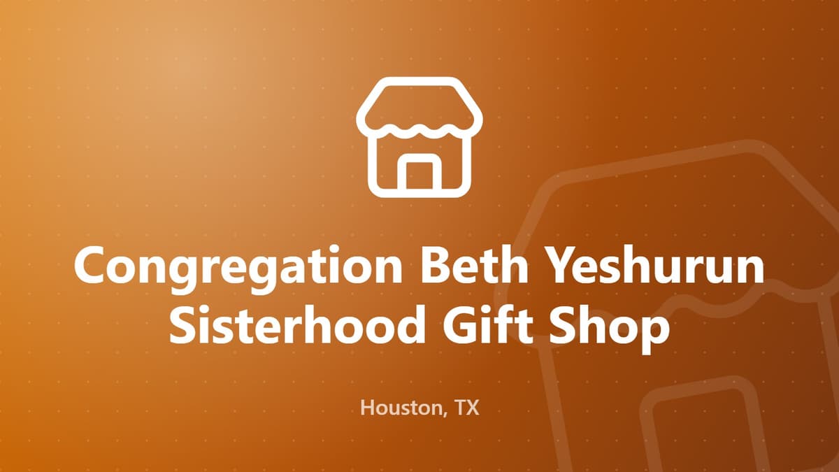 Congregation Beth Yeshurun Sisterhood Gift Shop