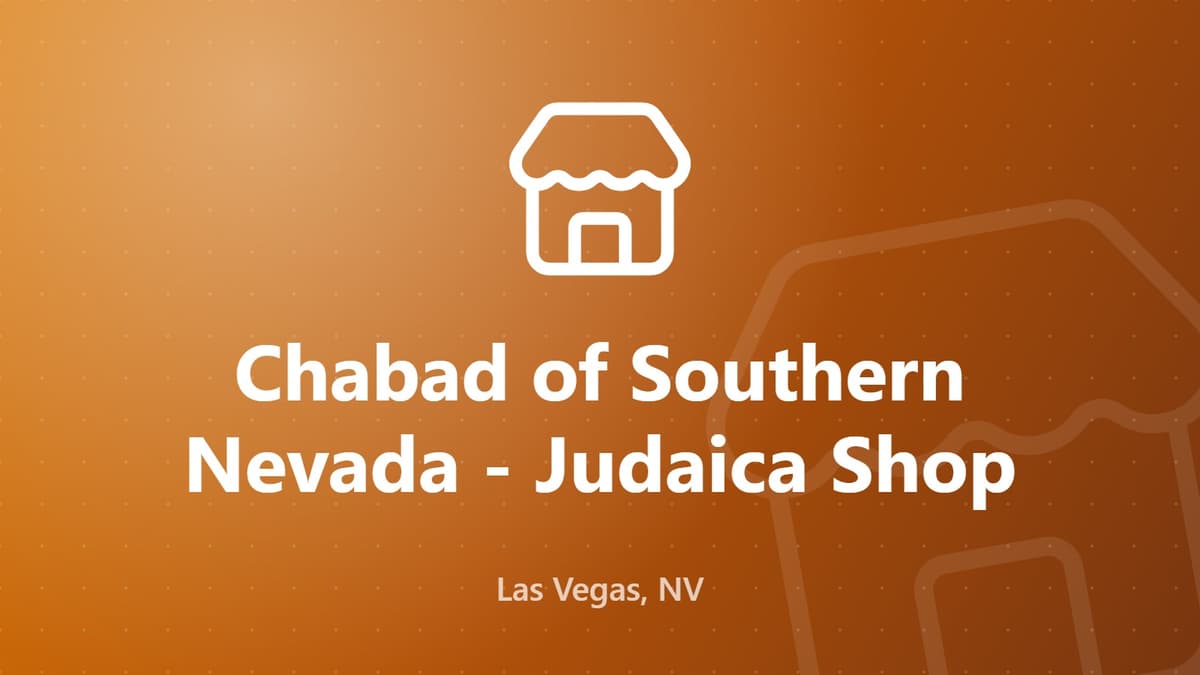 Chabad of Southern Nevada - Judaica Shop