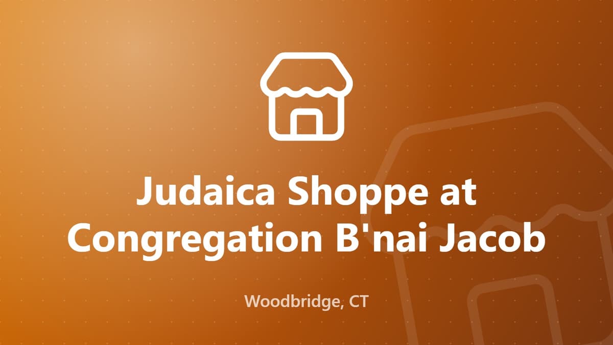 Judaica Shoppe at Congregation B'nai Jacob