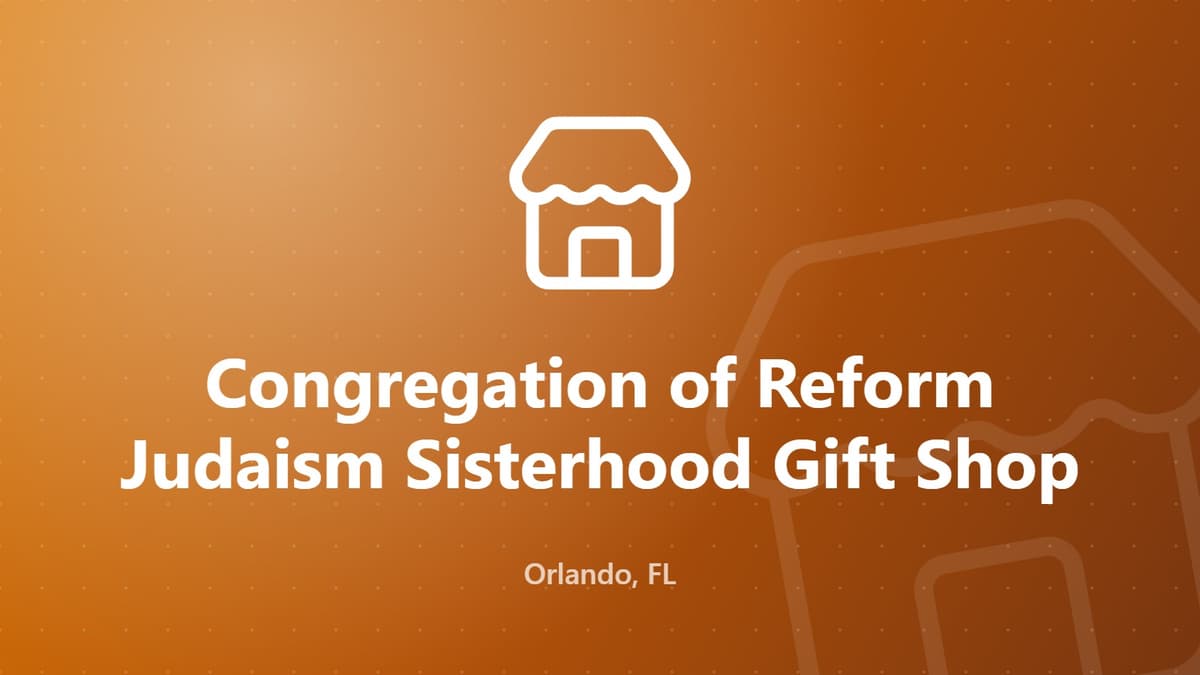 Congregation of Reform Judaism Sisterhood Gift Shop