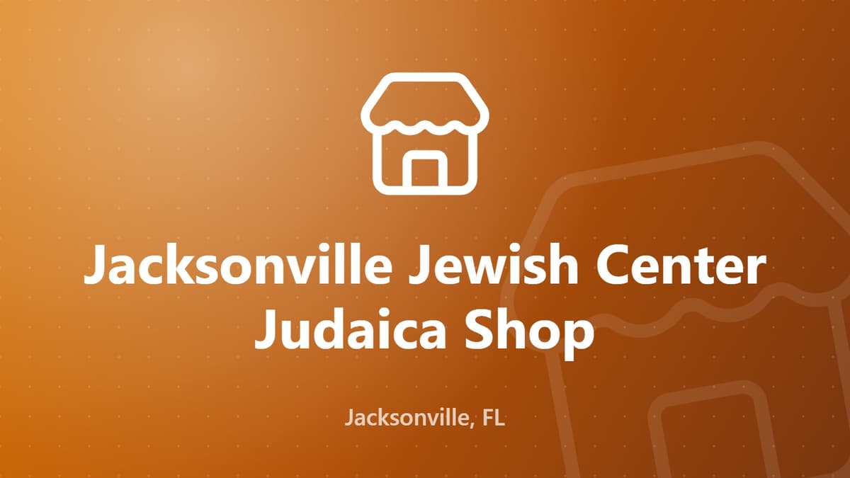 Jacksonville Jewish Center Judaica Shop