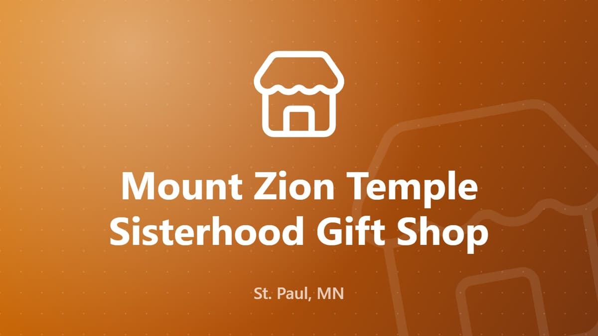 Mount Zion Temple Sisterhood Gift Shop